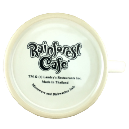 Rainforest Cafe Chicago Embossed Pearlescent White Mug Landry's Restaurants