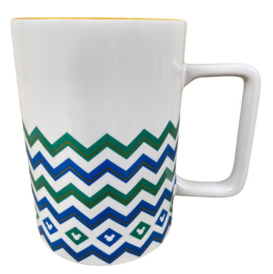 Mickey Mouse Blue & Green Chevron Mug Disney Parks
