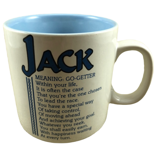 JACK Poetry Name Light Blue Interior Mug Papel