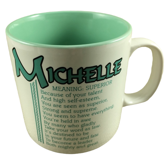 MICHELLE Poetry Name Green Interior Mug Papel