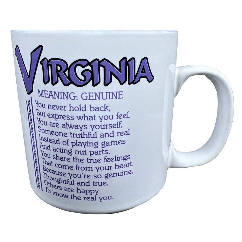VIRGINIA Poetry Name Purple Interior Mug Papel