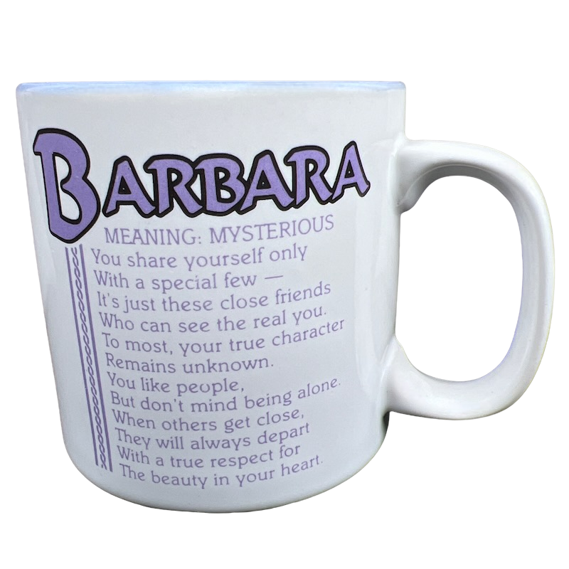 BARBARA Poetry Name Purple Interior Mug Papel