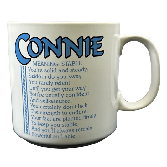 CONNIE Poetry Name Pink Interior Mug Papel