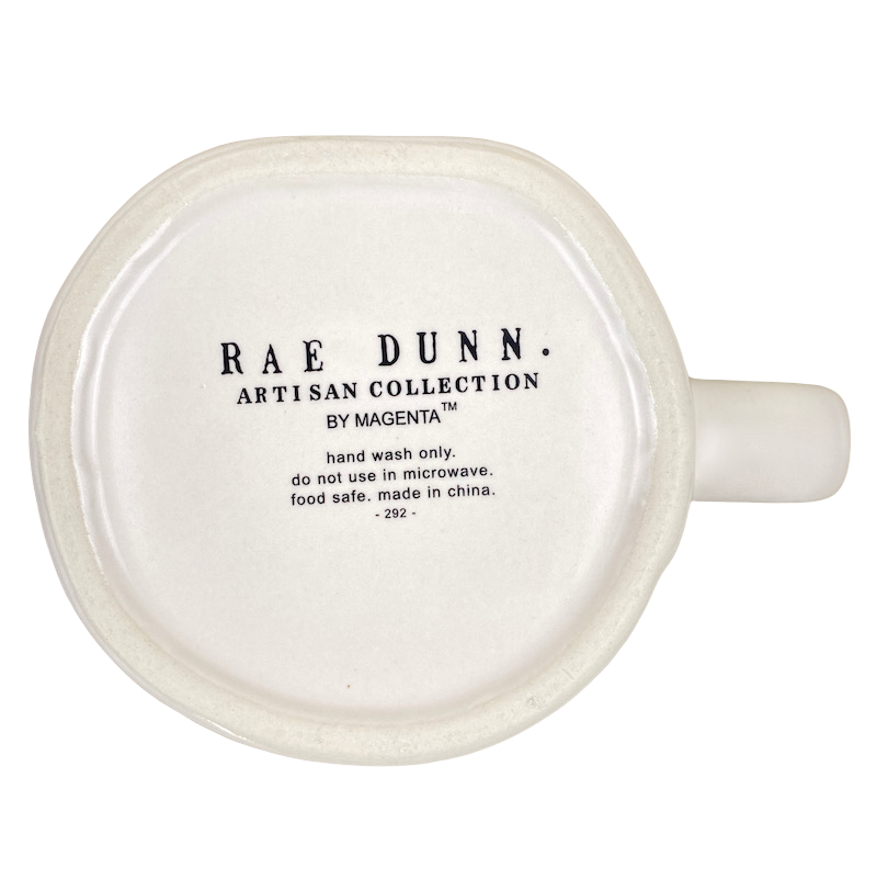 Rae Dunn Artisan Collection GEMINI Astrology Zodiac Mug Cream Inside Magenta NEW