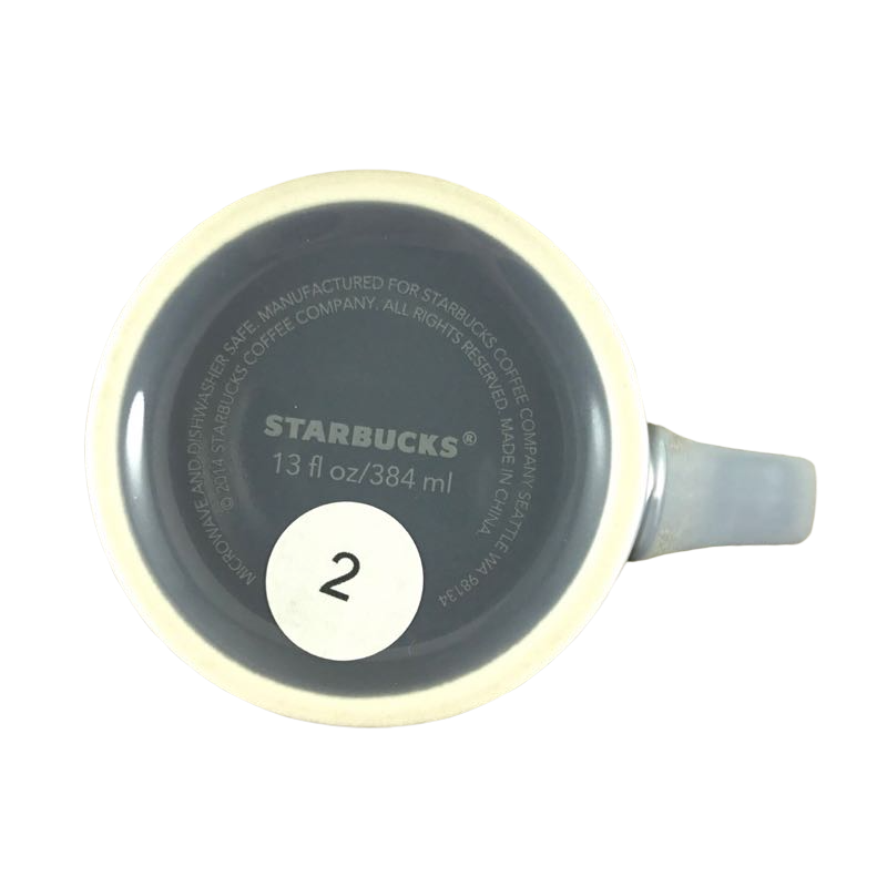 Embossed Wave Texture Blue 13oz Mug 2014 Starbucks