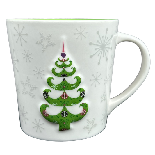 Snowflakes and Embossed Christmas Tree 17oz Mug Holiday 2006 Starbucks