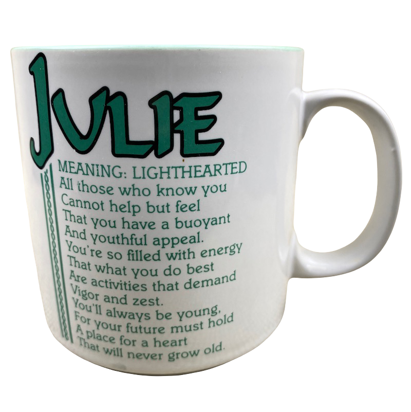 JULIE Poetry Name Green Interior Mug Papel
