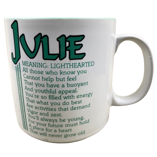JULIE Poetry Name Green Interior Mug Papel