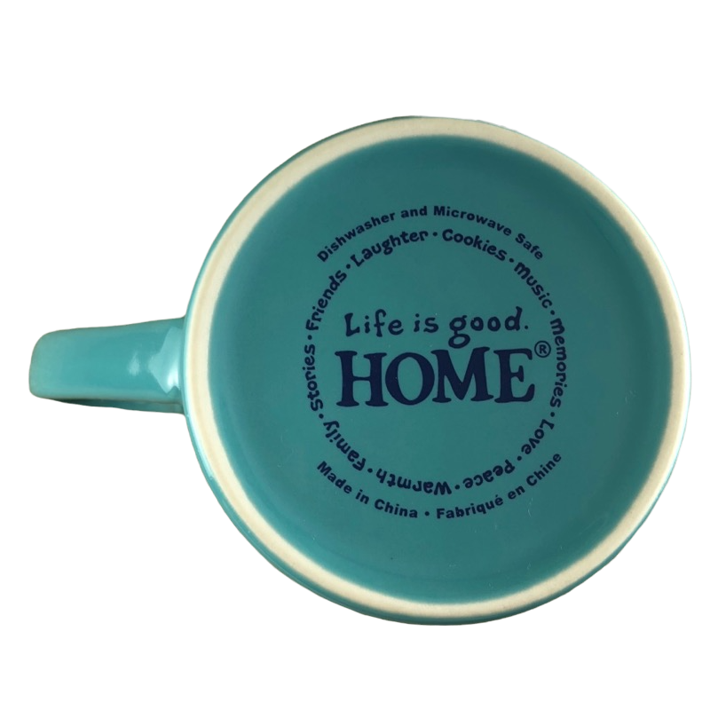 Life is Good Spread The Love Pink Heart Blue Mug