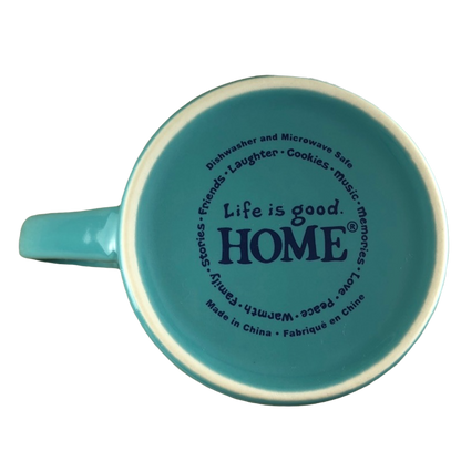 Life is Good Spread The Love Pink Heart Blue Mug