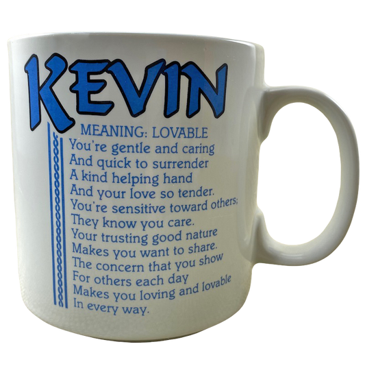 KEVIN Poetry Name Blue Interior Mug Papel