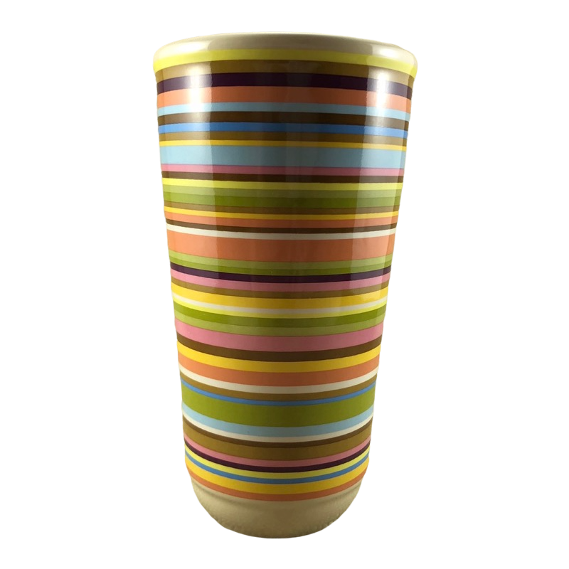 Colorful Stripes Vitrified Pottery Mug Longaberger