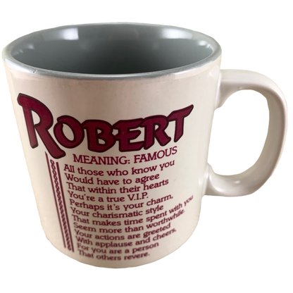 ROBERT Poetry Name Gray Interior Mug Papel