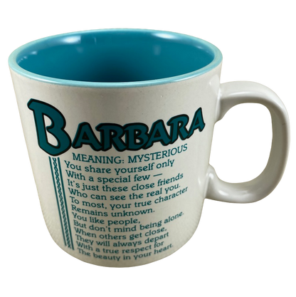 BARBARA Poetry Name Blue Interior Mug Papel