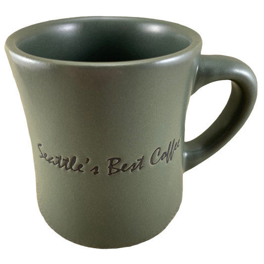 Seattle's Best Coffee Etched Green Diner Mug