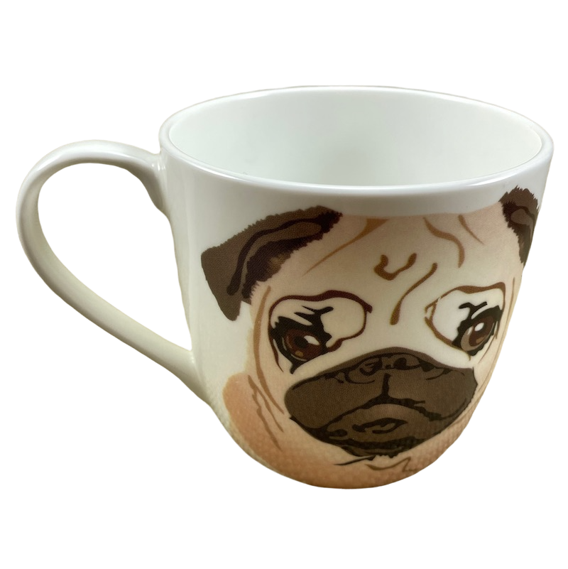 Pug Dog Face Mug Rose Of England