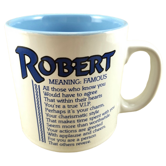 ROBERT Poetry Name Light Blue Interior Mug Papel