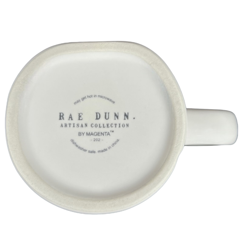 Rae Dunn Artisan Collection SURVIVOR Mug Cream Interior Magenta