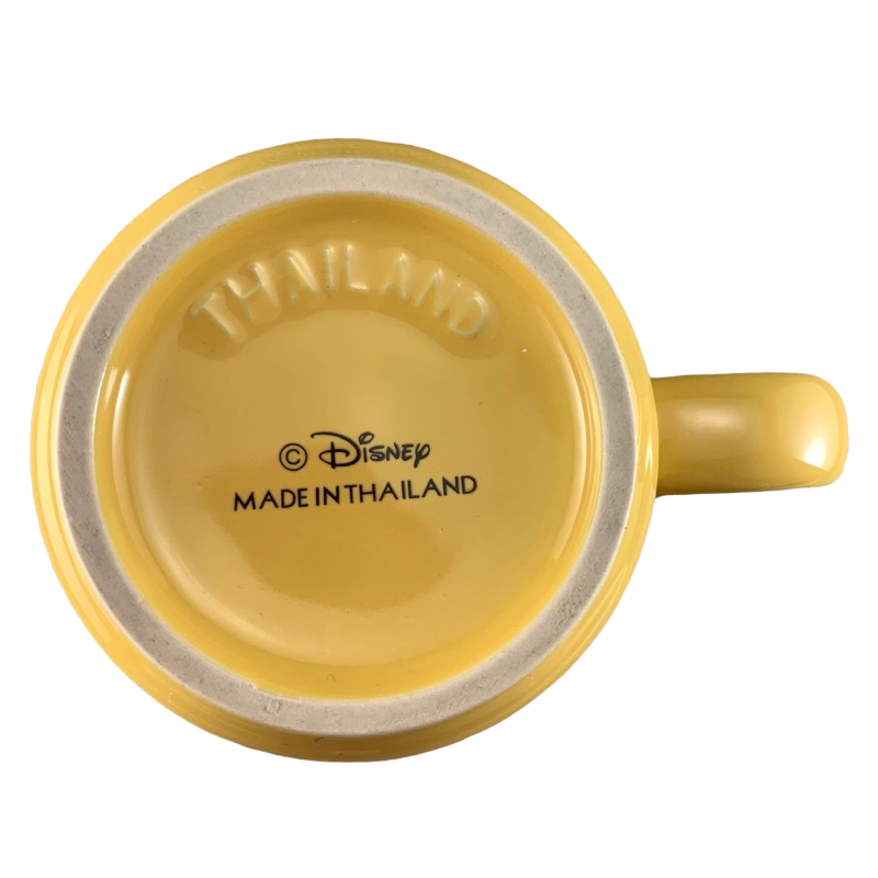 Tinker Bell Walt Disneyland Yellow Mug Green Interior Disney