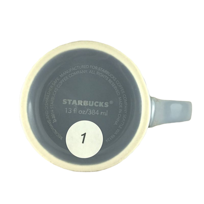 Embossed Wave Texture Blue 13oz Mug 2014 Starbucks