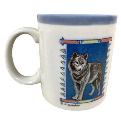 Wolf Lightly Embossed Mug Otagiri