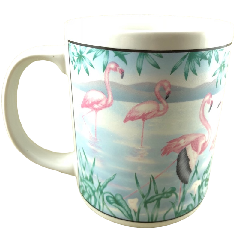 Grand Menagerie Pink American Flamingos Phoenicopterus Ruber Mug The Grand Effect