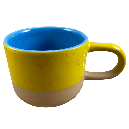 Speckled Yellow And Terra Cotta Long Handle 12oz Mug Starbucks