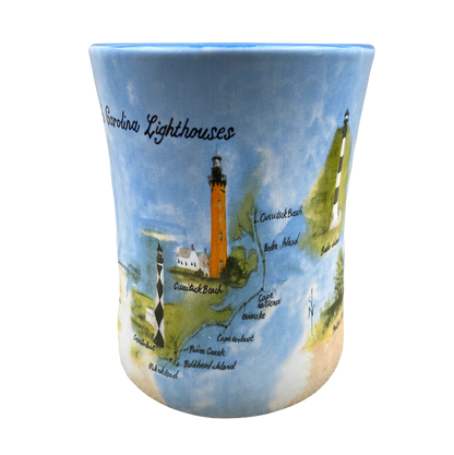 North Carolina Embossed Lighthouses Mug