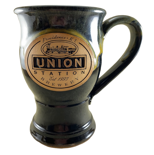Union Station Brewery Providence Rhode Island Pedestal Mug Grey Fox Pottery