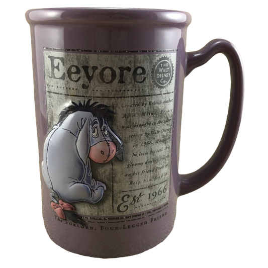 Eeyore Biography Embossed Mug Walt Disney World