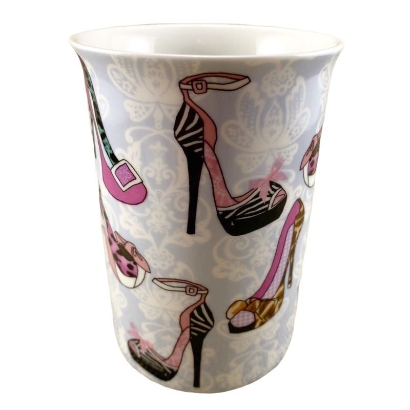 Kent Pottery Stoneware Tall Coffee Latte Mug Floral Print