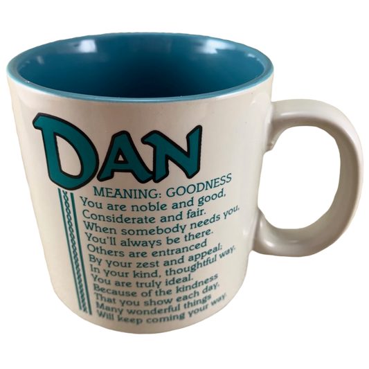 DAN Poetry Name Blue Interior Mug Papel