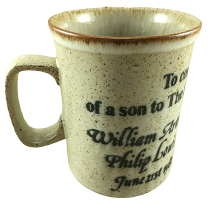 Commemorate Birth William Arthur Philip Louis Speckled Mug Dunoon