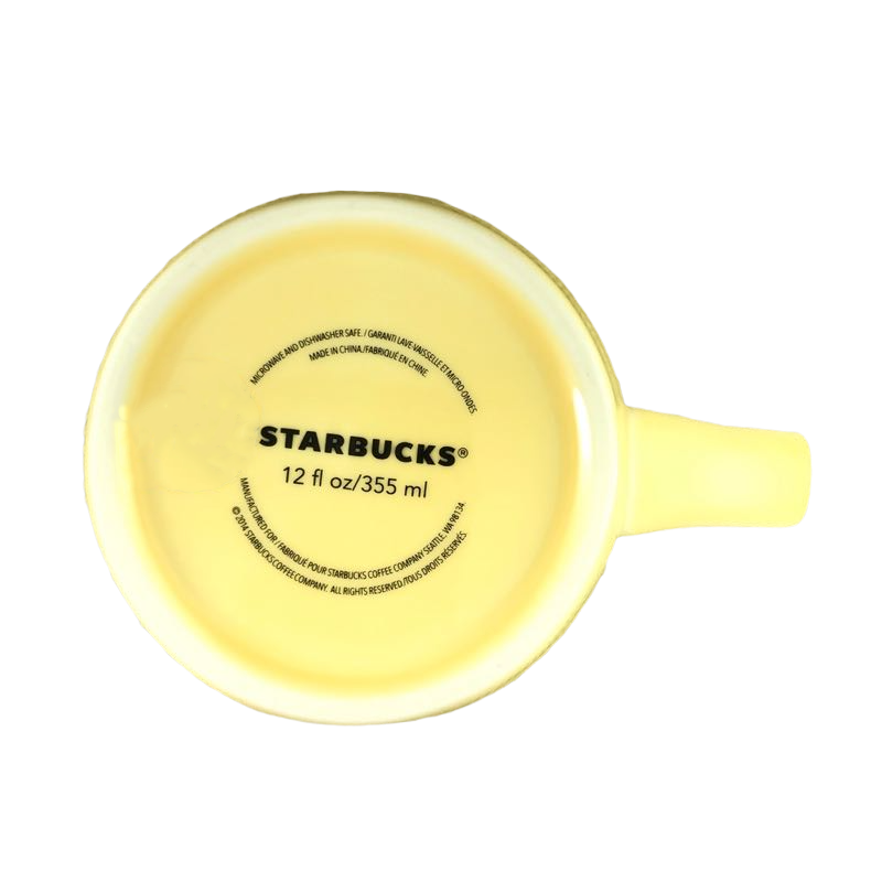 Butter Yellow Swirl 12oz Mug 2014 Starbucks