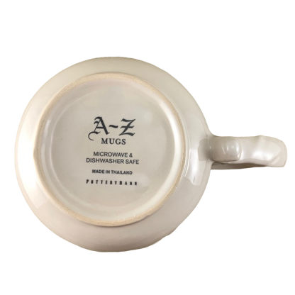 A-Z Letter "M" Monogram Initial Mug Pottery Barn