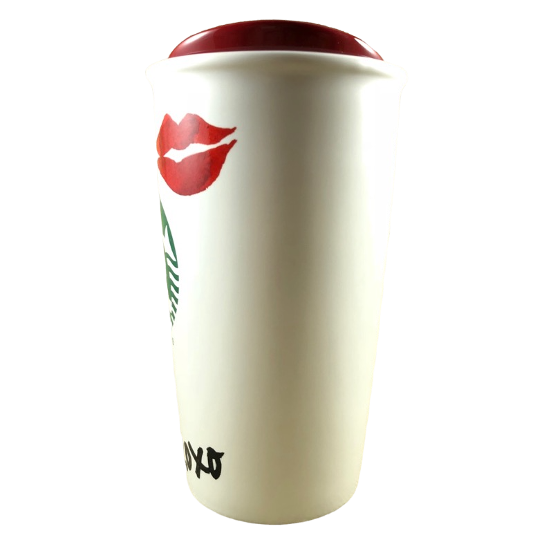 Siren Lips Hugs Kisses XOXO White 12oz Tumbler Starbucks
