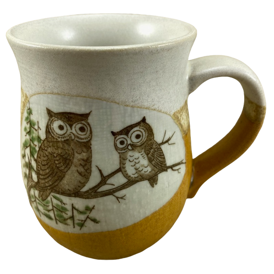 Owls Sitting On A Branch Tri Tone Tankard Mug Otagiri