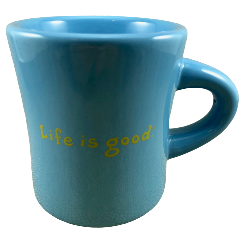 Life Is Good Hello Sunshine Blue Mug