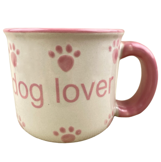 Dog Lover Embossed Pink Paws Cream Mug Petrageous Designs
