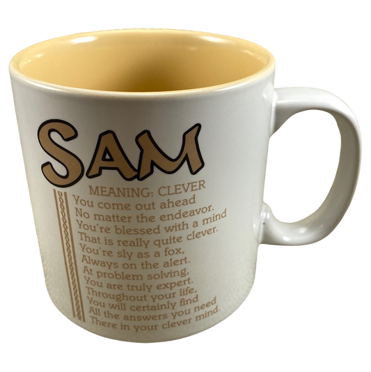 SAM Poetry Name Mug Peach Interior Papel