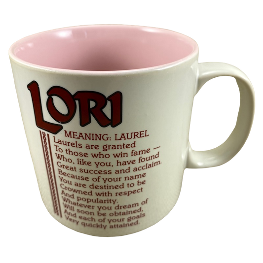 LORI Poetry Name Pink Interior Mug Papel