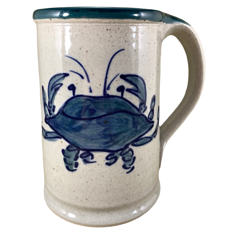 Blue Crab Pottery Tall Mug Great Bay Pottery