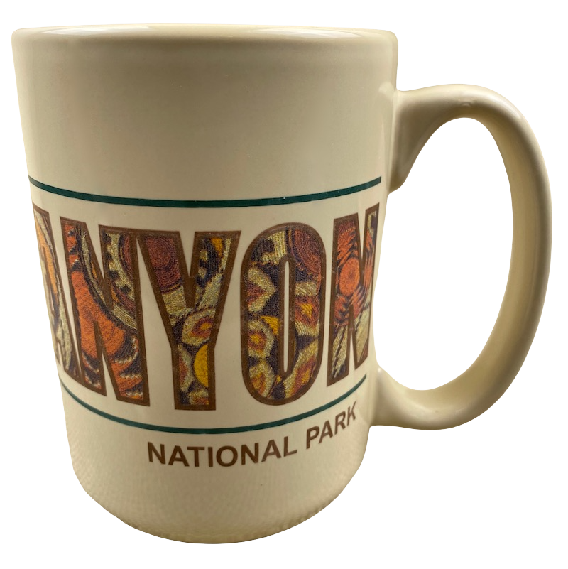 Grand Canyon National Park Abstract Font Mug