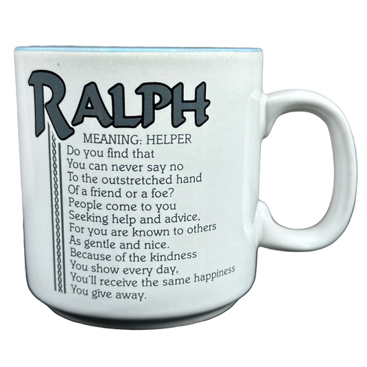 RALPH Poetry Name Light Blue Interior Mug Papel