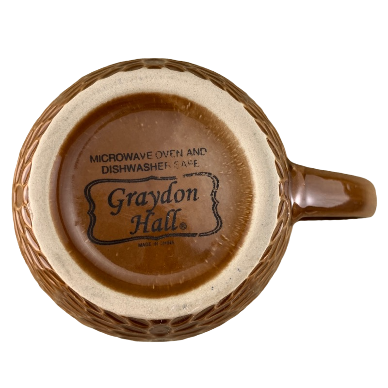 Textured Ovals Brown Mug Graydon Hall