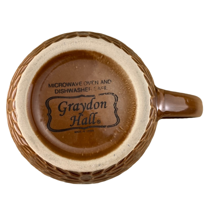 Textured Ovals Brown Mug Graydon Hall