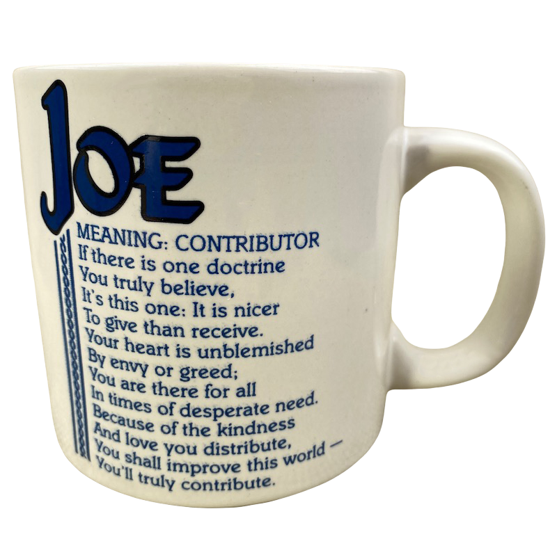 JOE Poetry Name Blue Interior Mug Papel