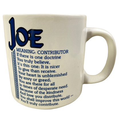 JOE Poetry Name Blue Interior Mug Papel