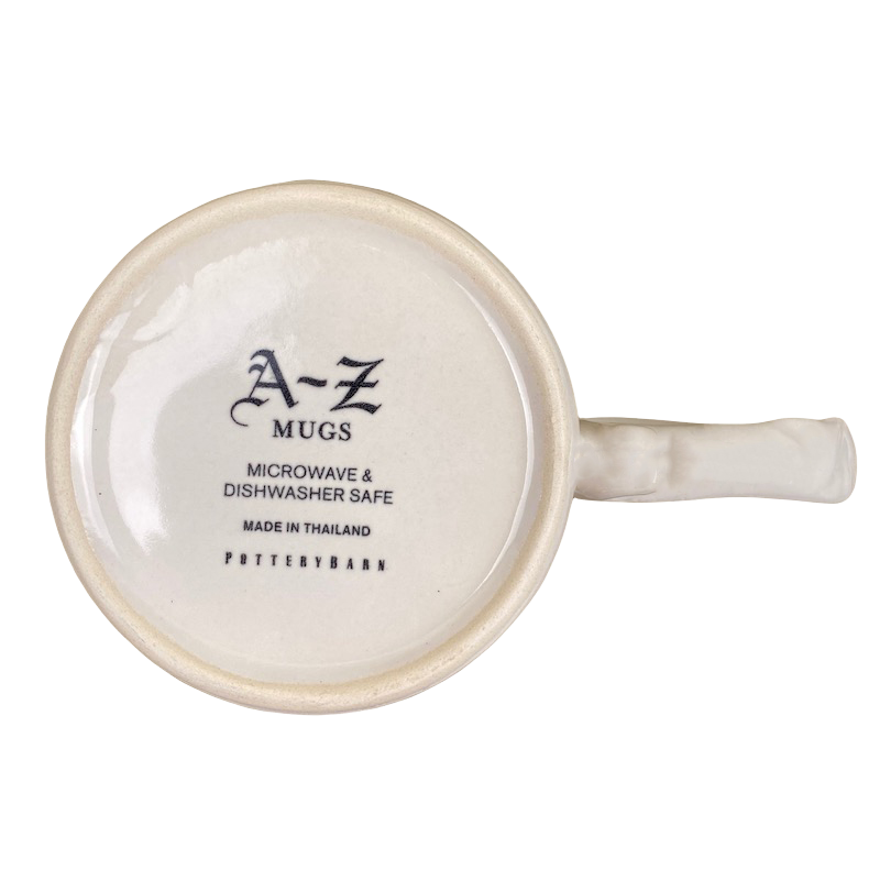 A-Z Letter O Monogram Initial Mug Pottery Barn – Mug Barista