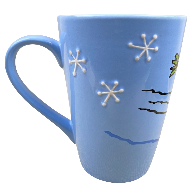 Peanuts Snoopy & Woodstock Embossed Snowflakes Christmas Mug Hallmark